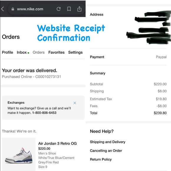 AIR JORDAN 3 RETRO OG White/Fire Red True Blue Cement 9 - Picture 13 of 13